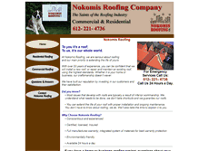 Tablet Screenshot of nokomisroofing.com